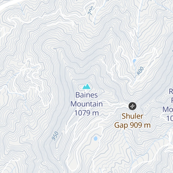 Map of Baines Mountain