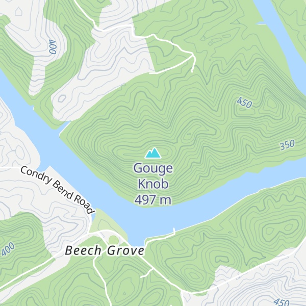 Map of Gouge Knob