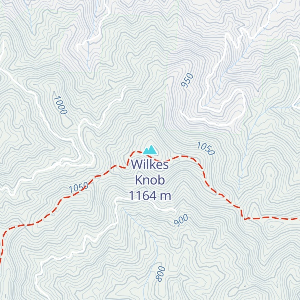 Map of Wilkes Knob