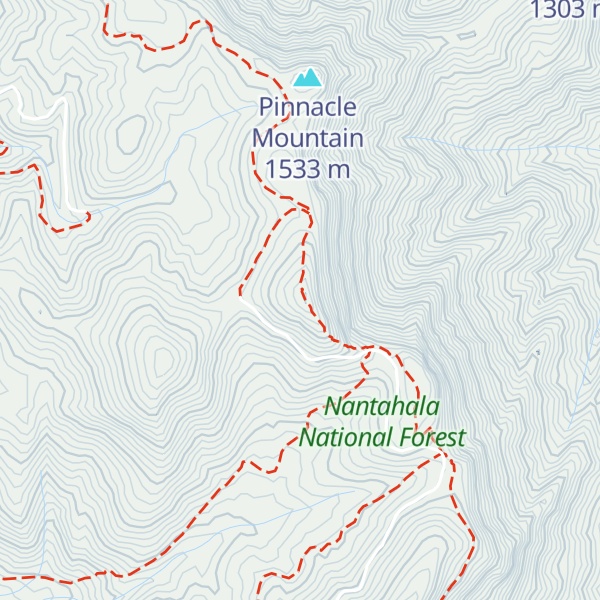 Map of Albert Mountain