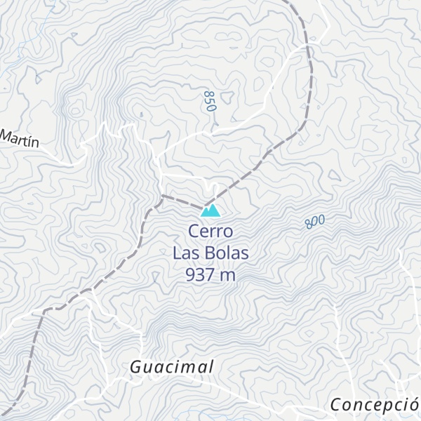 Map of Cerro Las Bolas