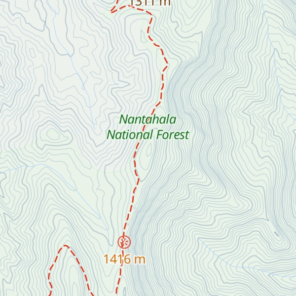 Map of Little Ridgepole Mountain