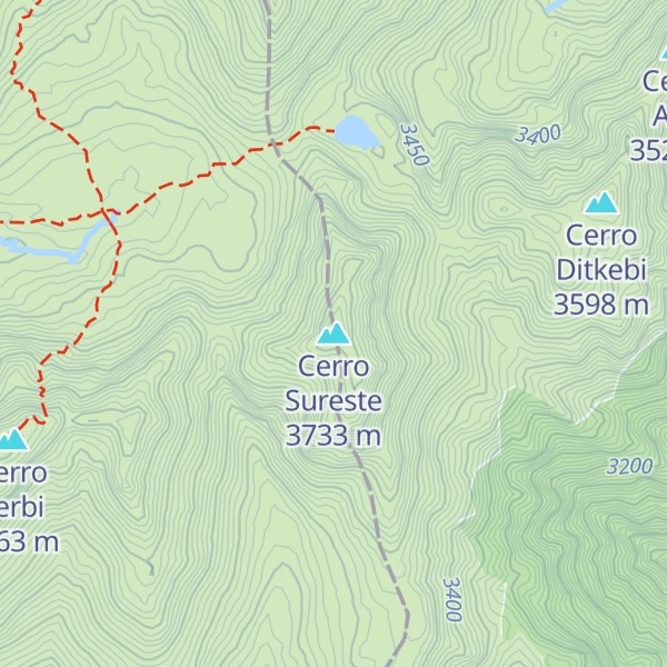 Map of Cerro Sureste