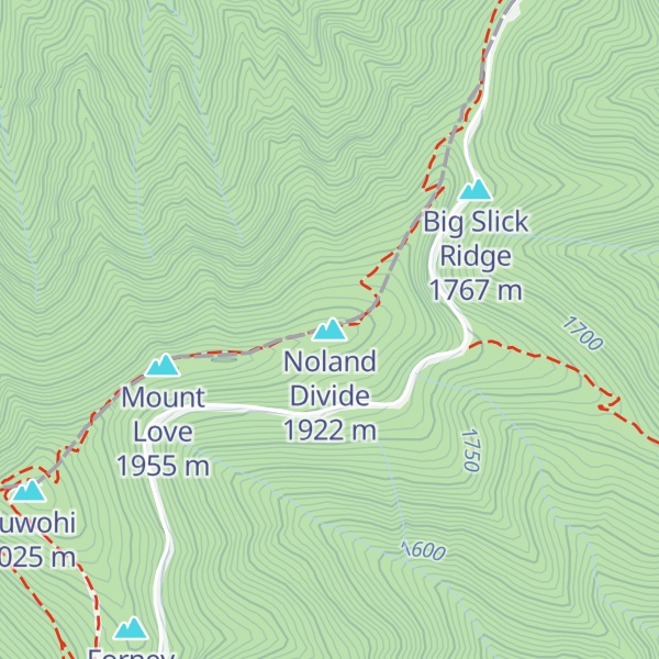 Map of Noland Divide