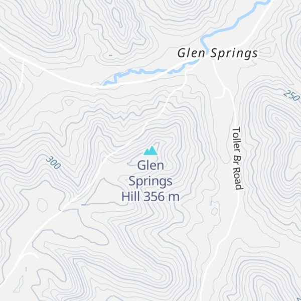 Map of Glen Springs Hill
