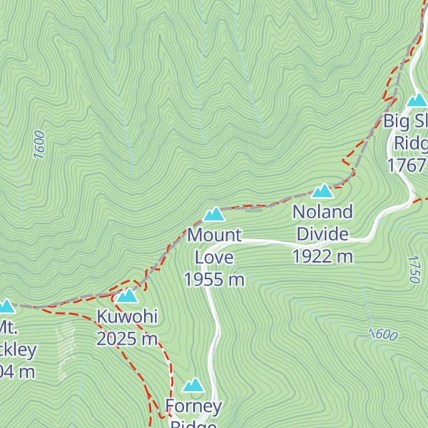 Map of Mount Love
