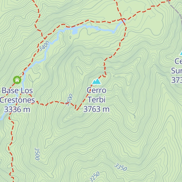 Map of Los Crestones