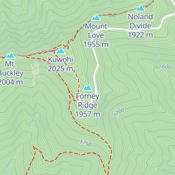 Map of Forney Ridge