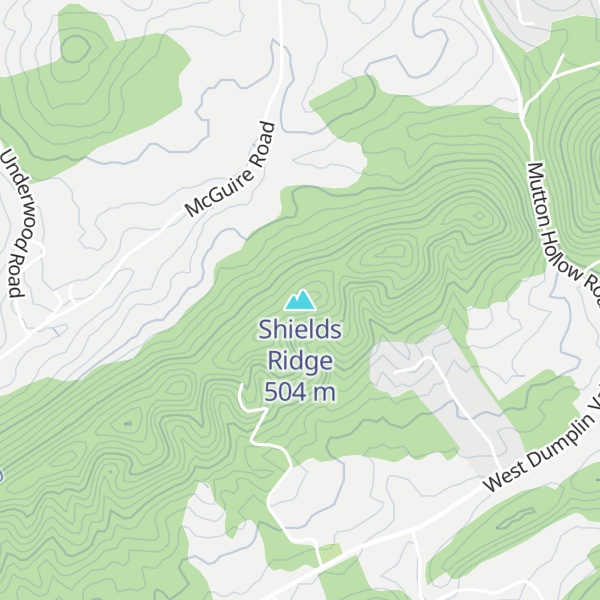 Map of Shields Ridge