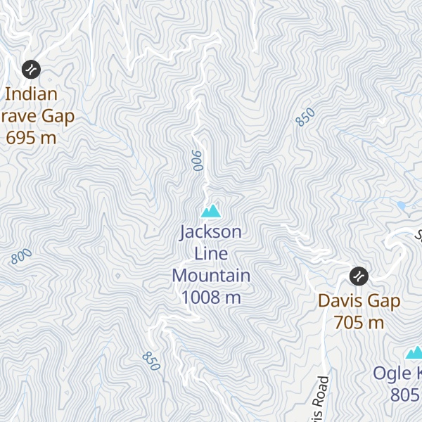 Map of Jackson Line Mountain