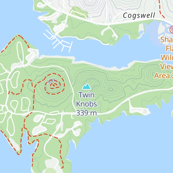 Map of Twin Knobs
