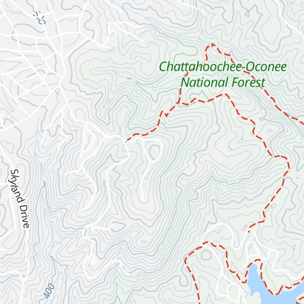 Map of Chenocetah Mountain