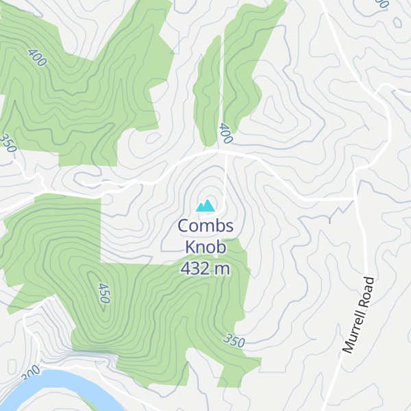 Map of Combs Knob