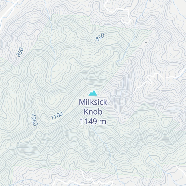 Map of Milksick Knob