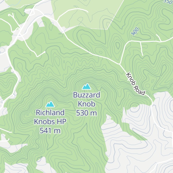 Map of Buzzard Knob