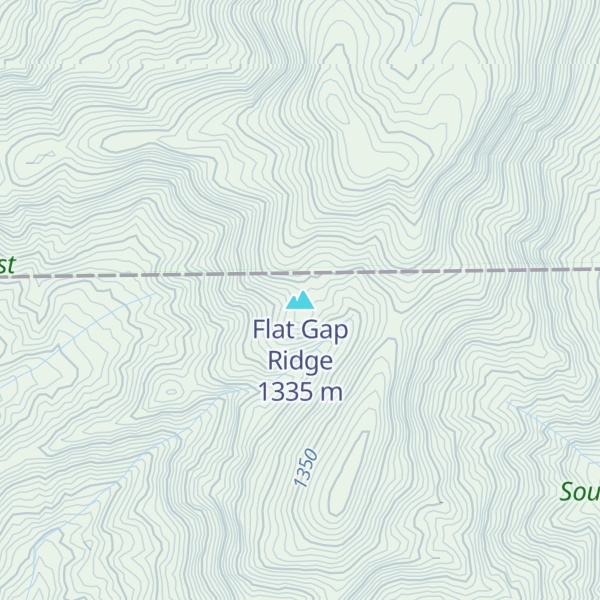 Map of Flat Gap Ridge