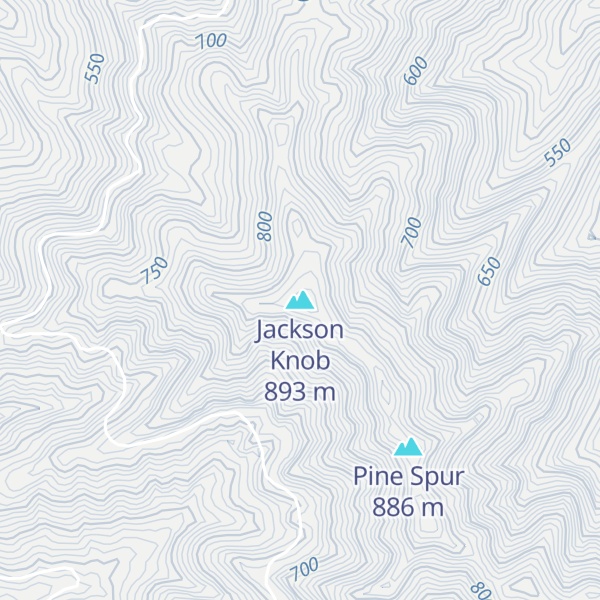 Map of Jackson Knob