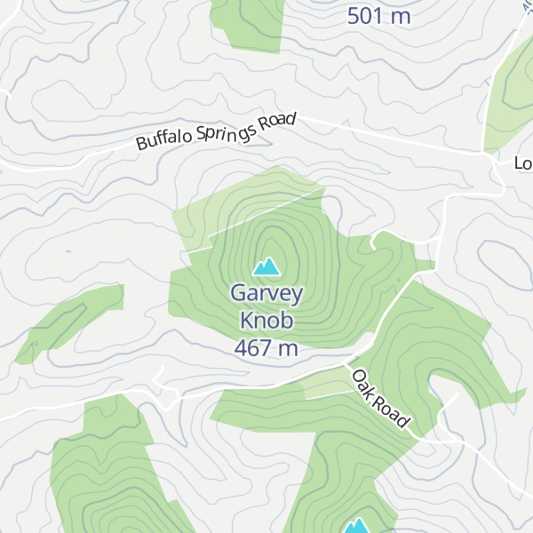Map of Garvey Knob