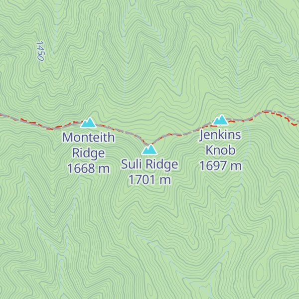 Map of Suli Ridge