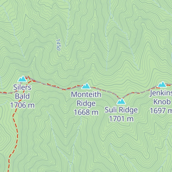 Map of Monteith Ridge