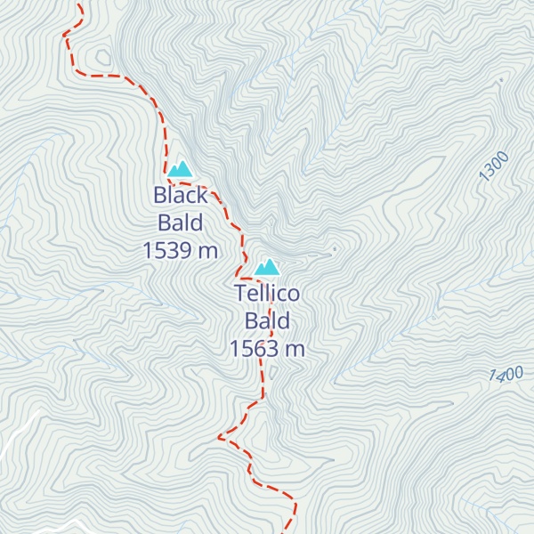 Map of Tellico Bald