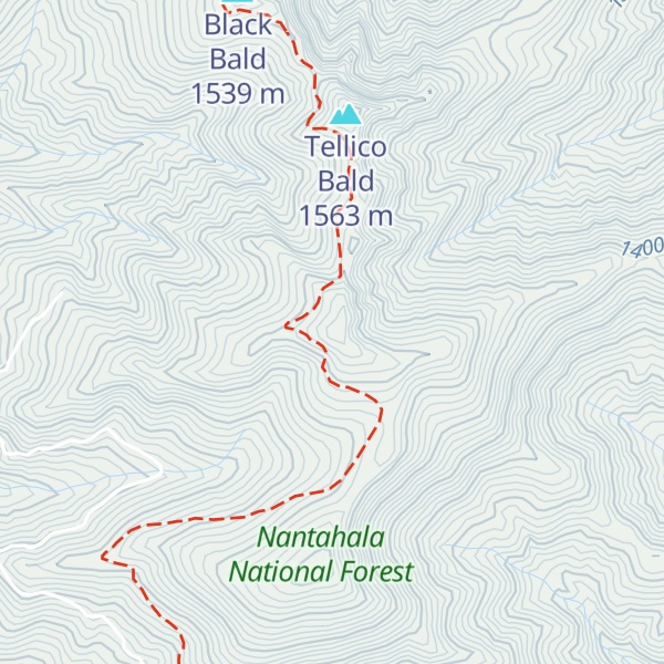 Map of Copper Ridge Bald