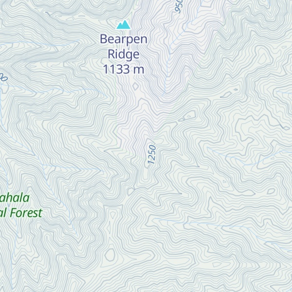 Map of DeHart Bald