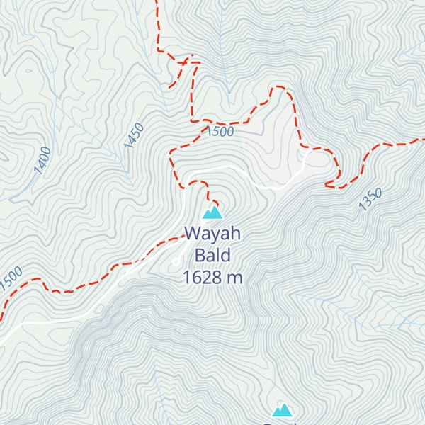Map of Wayah Bald