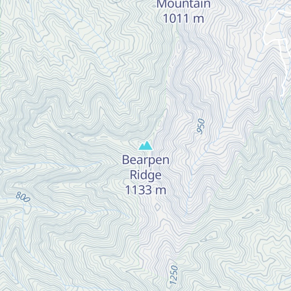 Map of Bearpen Ridge