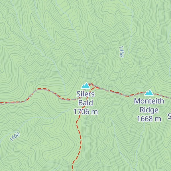 Map of Silers Bald