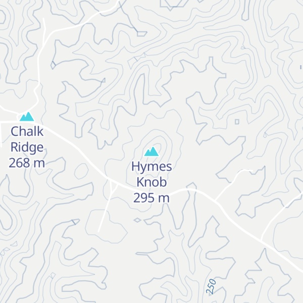 Map of Hymes Knob