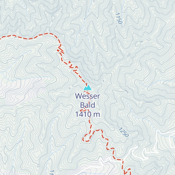 Map of Wesser Bald