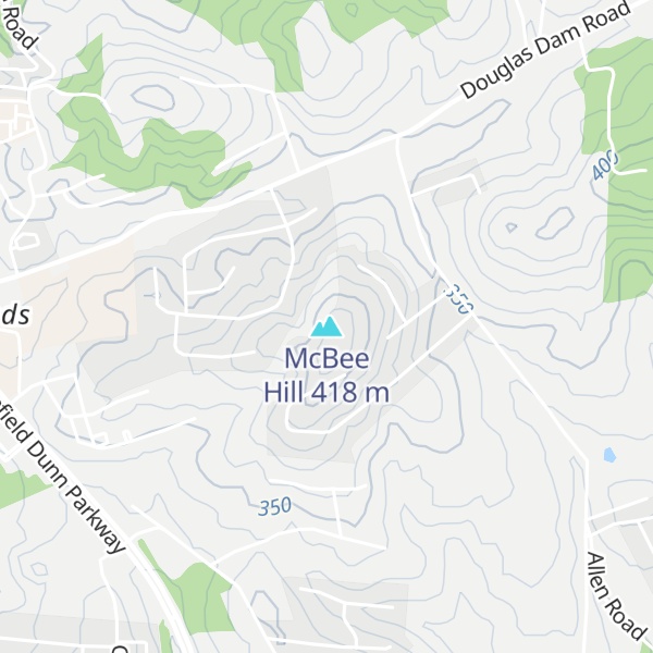 Map of McBee Hill