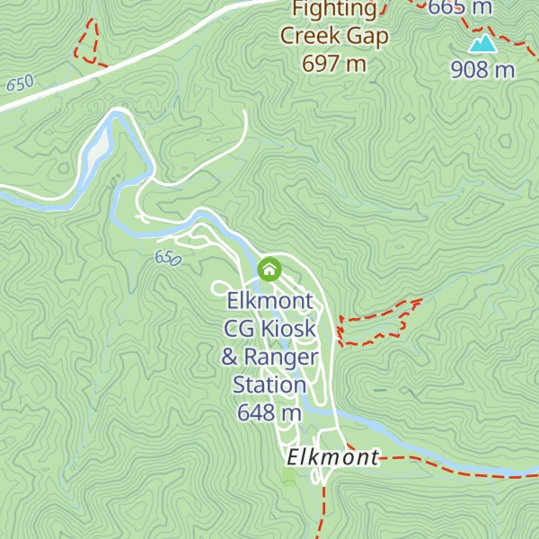Map of Elkmont CG Kiosk & Ranger Station