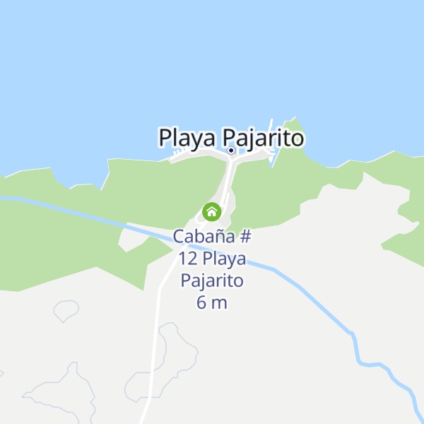 Map of Cabaña # 12 Playa Pajarito