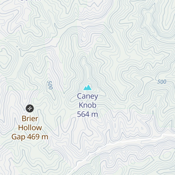 Map of Caney Knob