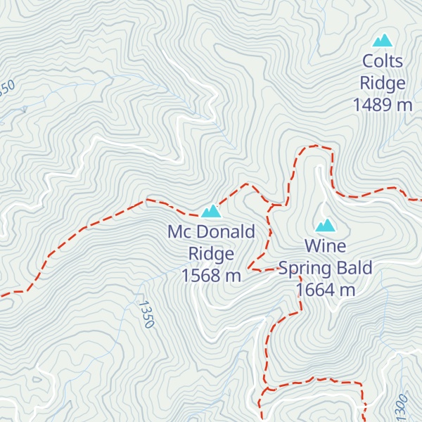 Map of Mc Donald Ridge