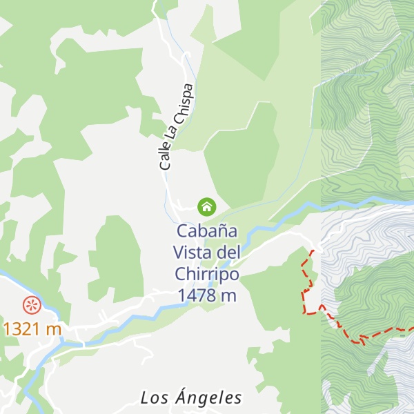 Map of Cabaña Vista del Chirripo