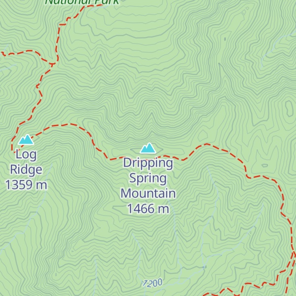 Map of Dripping Spring Mountain