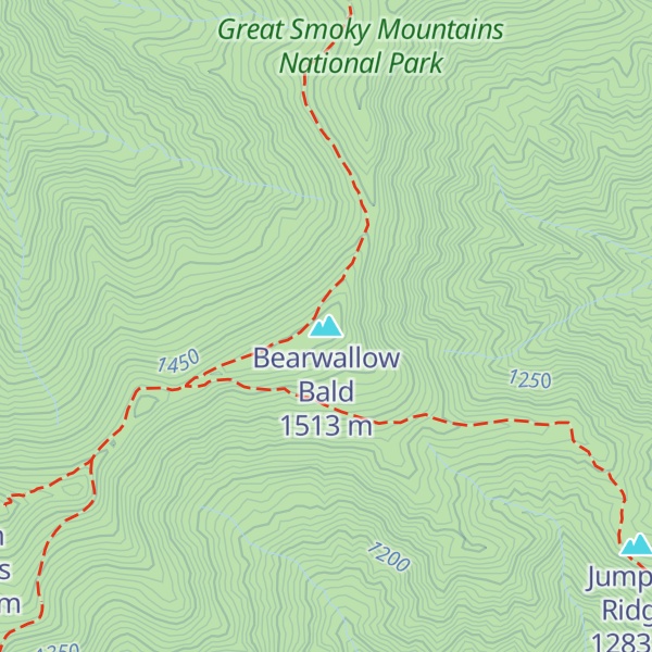 Map of Bearwallow Bald