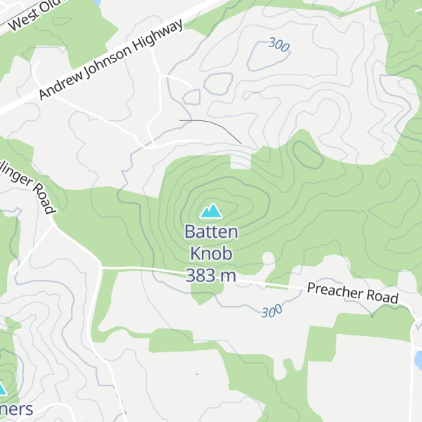 Map of Batten Knob