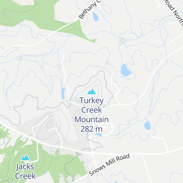Map of Turkey Creek Mountain