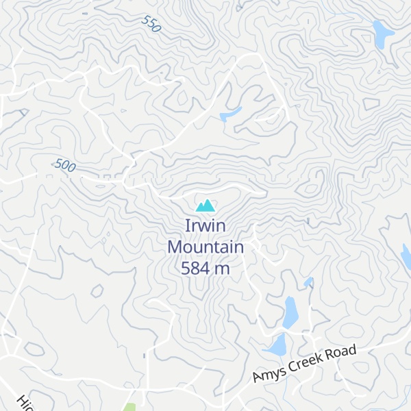 Map of Irwin Mountain
