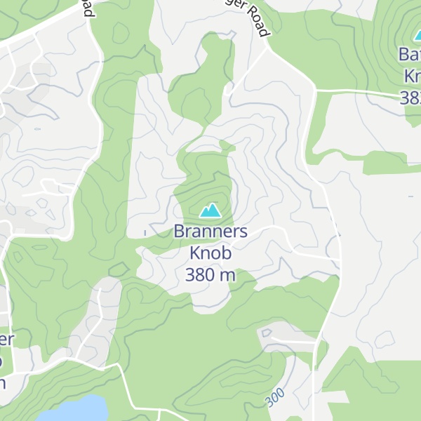Map of Branners Knob