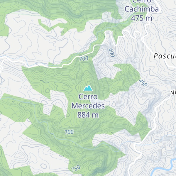 Map of Cerro Mercedes