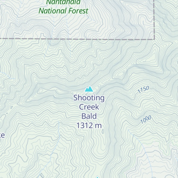 Map of Shooting Creek Bald