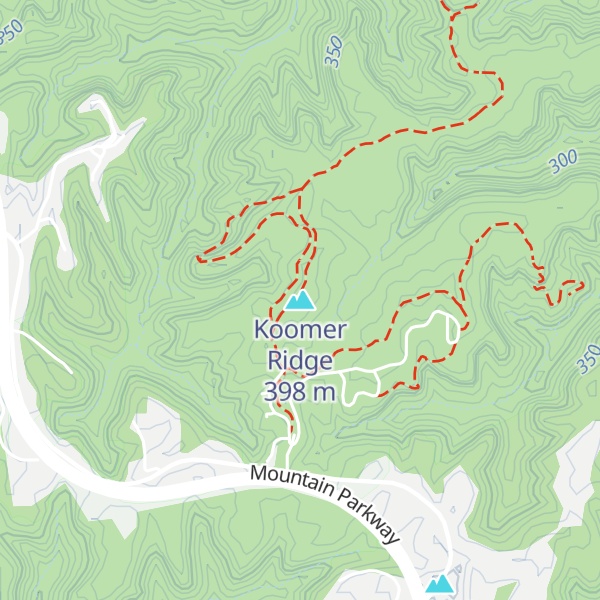 Map of Koomer Ridge