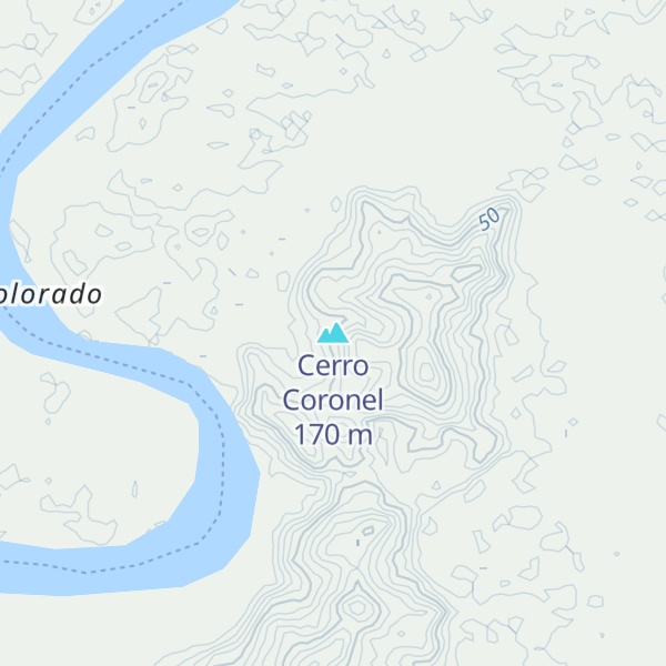 Map of Cerro Coronel