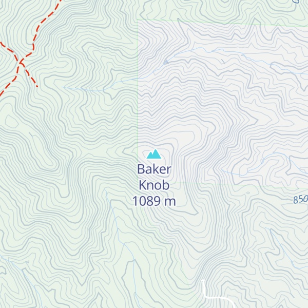 Map of Baker Knob