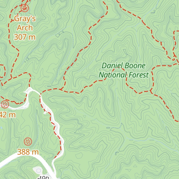 Map of Pinch-Em Tight Ridge